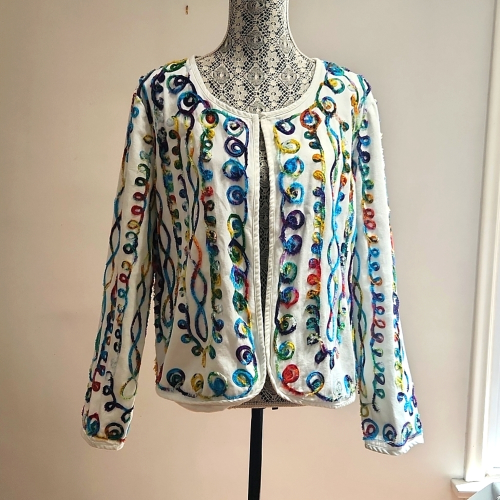 [L] Paragon white blazer, vintage